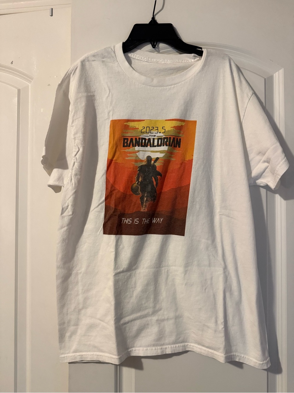 White Graphic 'The Mandalorian' Poster Tee - Casual Men’s Shirt